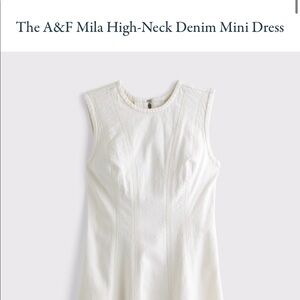 Abercrombie A&F Mila High-Neck Denim Mini Dress